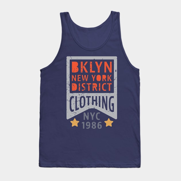 Brooklyn New York District Clothing Tank Top by Teefold